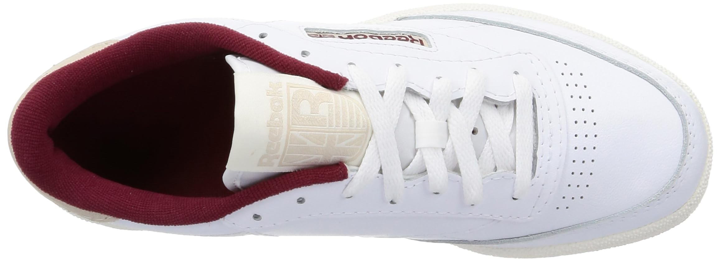 Image secondaire de Basket Reebok Club C 85 Unisexe en Cuir Blanc et Maroon