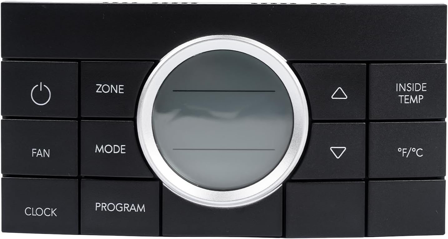 3314082.000 Multi-Zone Comfort Control Center Thermostat,10-Button Thermostat Compatible with Dometic Air Conditoner Series 579, 595, 600, 6308, 520, 6218xx, 457915, Black Mustrod
