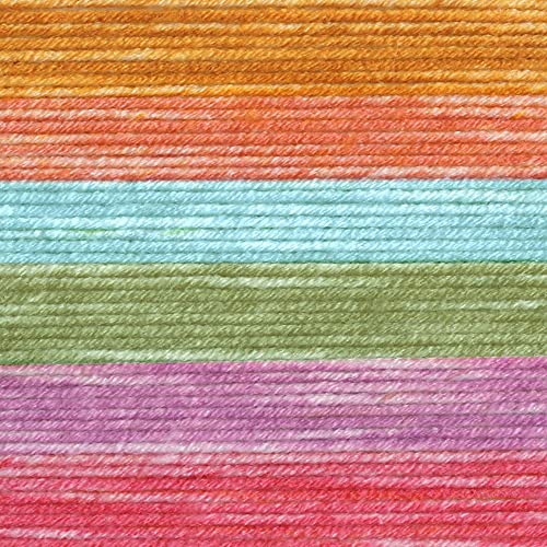 Image of Lion Brand Yarn, Mandala Ombre Variegated Yarn for Crocheting, Knitting, and Crafts, Tranquil, 1 Pack, Soft, Acrylic Fiber for Cozy Blankets, Worsted Weight Sweaters and Colorful Shawls