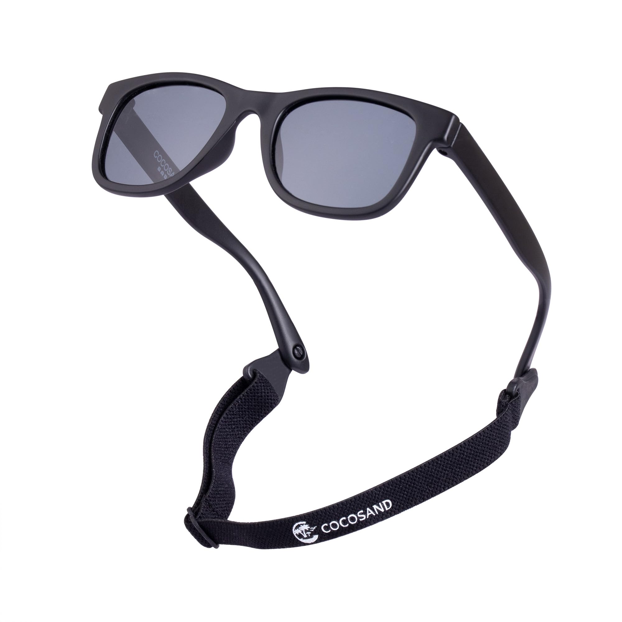 COCOSAND Flexible Polarized Baby Sunglasses with Strap | UV Protection, Bendable, For Toddler Infant Newborn Girl Boy, Age 0-24 Months