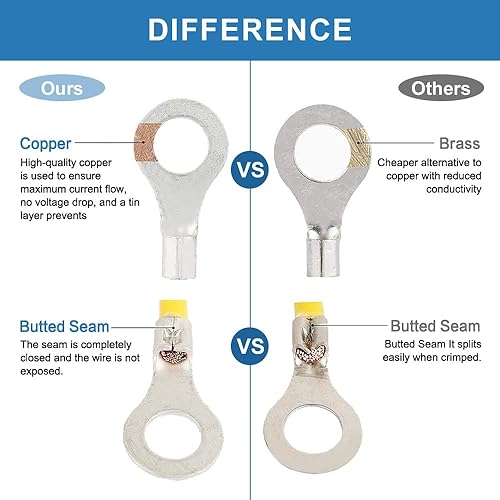 Miniatura 4 de Kit de conectores de cable termorretráctil, 520 piezas, terminales eléctricos impermeables con empalmes aislados a tope, anillo, horquilla y pala