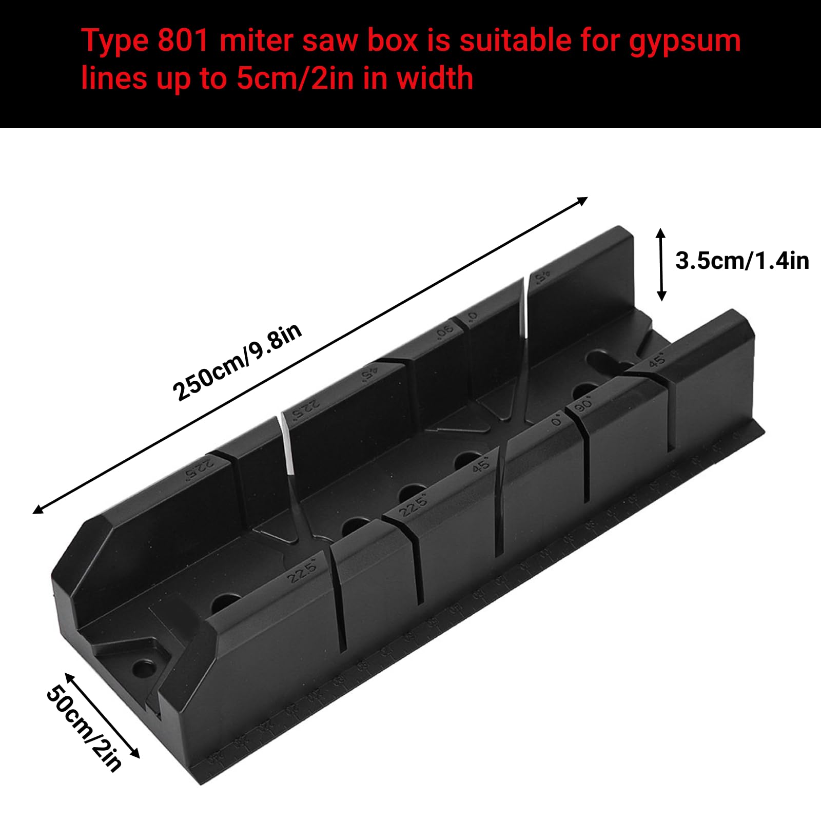 Miter Box 12 With Saw For 22.5 °/45 °/90 ° Block Saw Cutting Angle Miter Box 12 With Saw For 22.5 °/45 °/90 ° Block Saw Cutting Angle