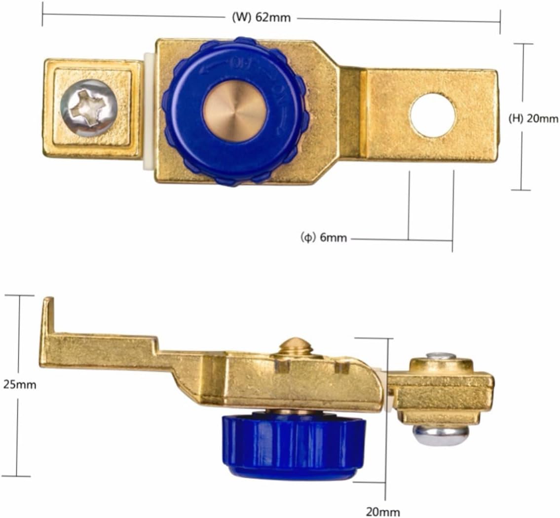 SOLUSTRE Car Battery Use Power off Battery Cut-off Switch Disconnect Terminal Leakproof Screw Install Quick Release Theft Protection