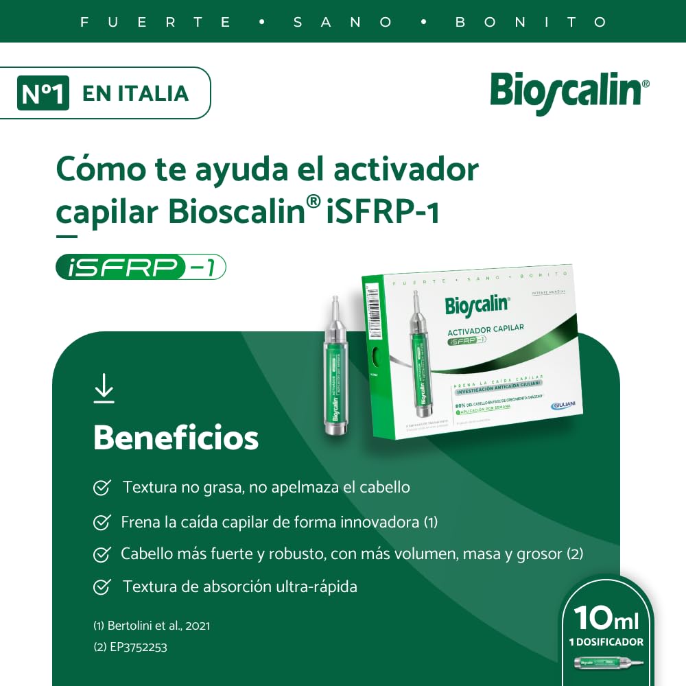 Bioscalin iSFRP-1 aktywator do włosów, tymczasowy spadek włosów, 1 x 10 ml