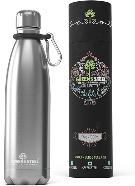 Greens Steel 17oz Vacuum Insulated Bottle 1