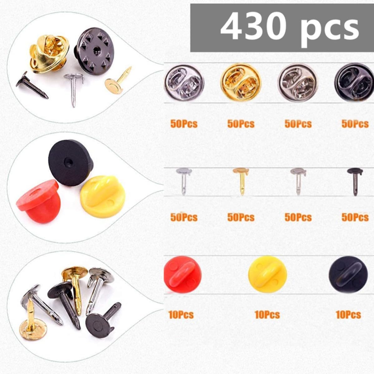 430pcs Butterfly Pin Backs for Jewelry Making and DIY Crafts