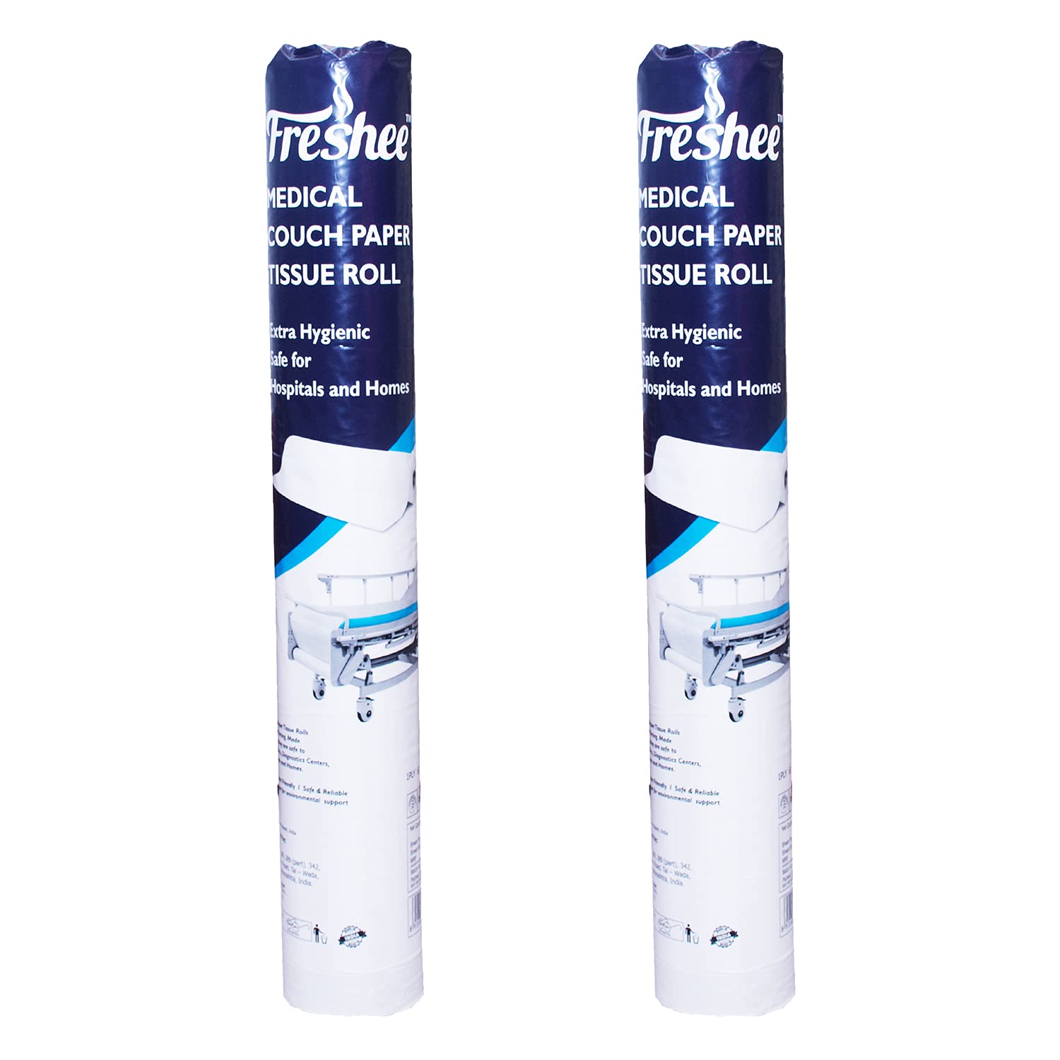 Freshee Medical Couch Paper Tissue Roll - Pack of 2, Tissue Roll for Hospitals, Diagnostic Centres, Home for Extra Hygiene, 40 meter (B098P7WDFF) Amazon Price History, Amazon Price Tracker