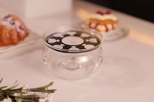 Miniatura 5 de CnGlass Calentador universal de tetera de cristal, hecho a mano con calentador de vidrio a prueba de calor y sin plomo, 5.3 pulgadas/5.3 in