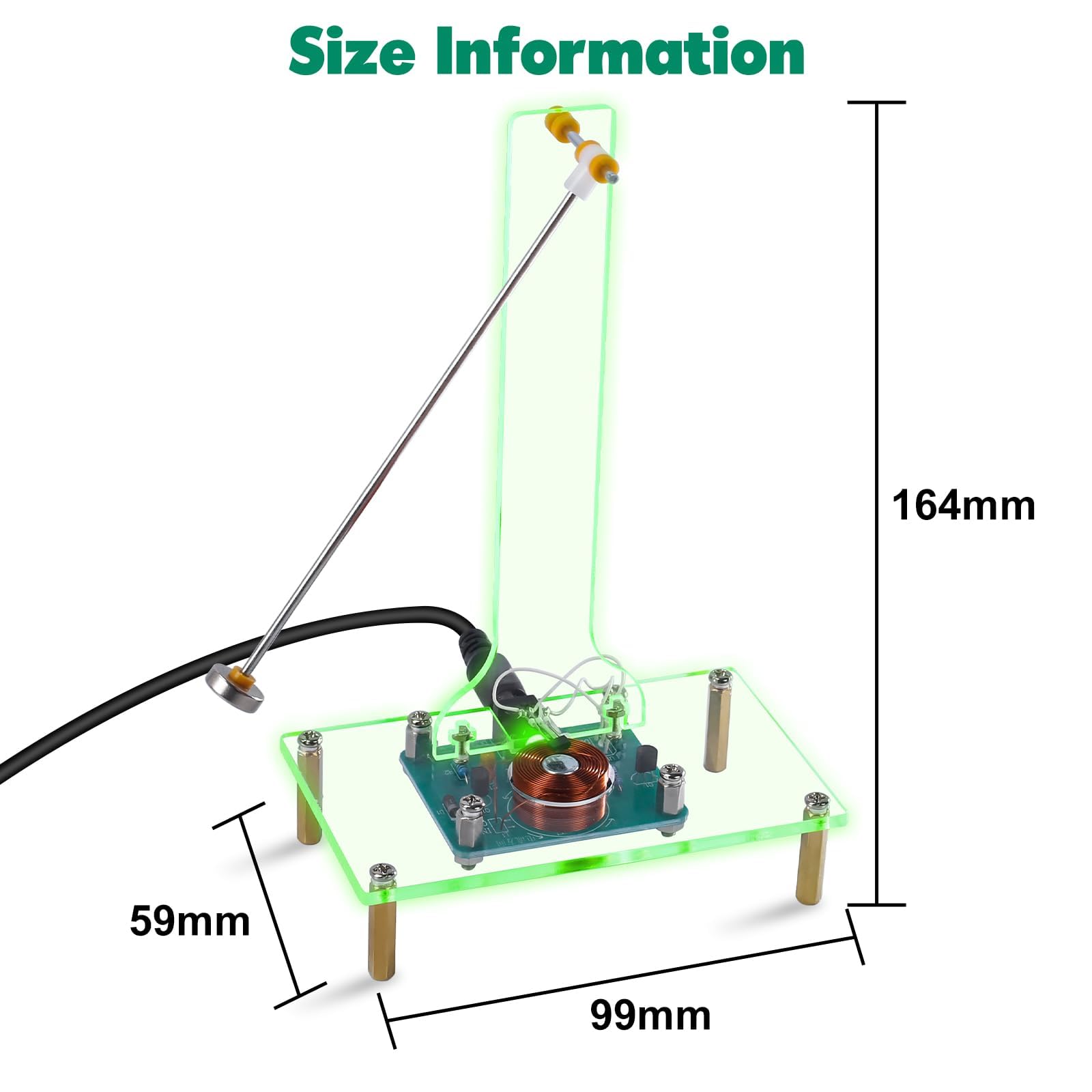 Kit DIY Lévitation Magnétique à Souder - Projet Électronique 2-5W, 150g Charge - Avec Boîtier Acrylique - Expérience Scientifique
