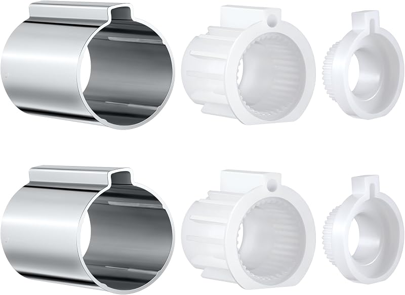 Enhon 2 Pack Stop Tube and Temperature Limit Stop Kit Replacement for 96987, Compatible with Moen Posi-Temp 1 Handle Tub/Shower Faucet Valve Cartridge, Small, Chrome