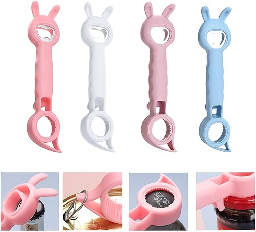 Miniatura 1 de Abridor de botellas 4 en 1 4 unidades multifunción abrebotellas de cerveza abridor de tarros botella multifunción 4 en 1 herramienta de cocina