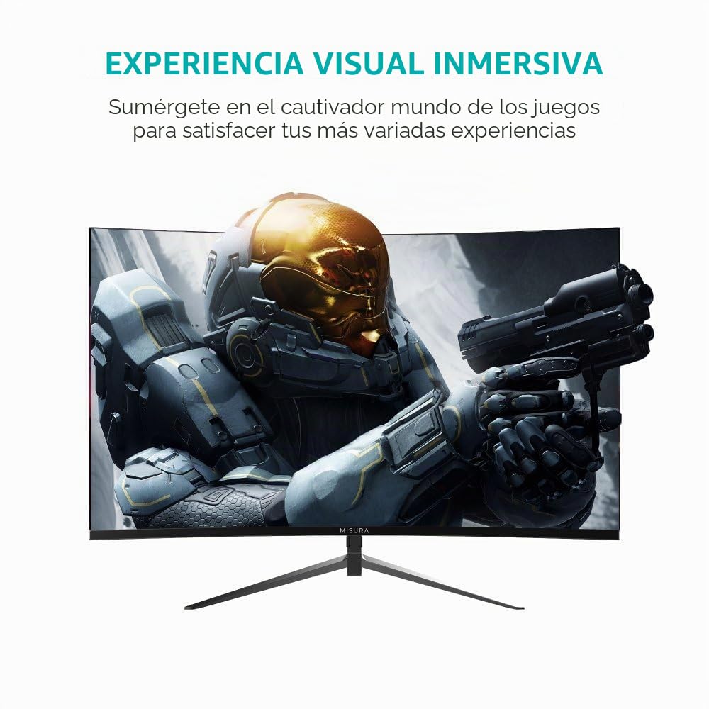 MISURA | Monitor Gaming 24" Curvo | 200 Hz | Full HD | 1ms | HDR | FreeSync, GSync, Overdrive, Flicker Free | HDMI, DP | 4000:1 - MM24DFA