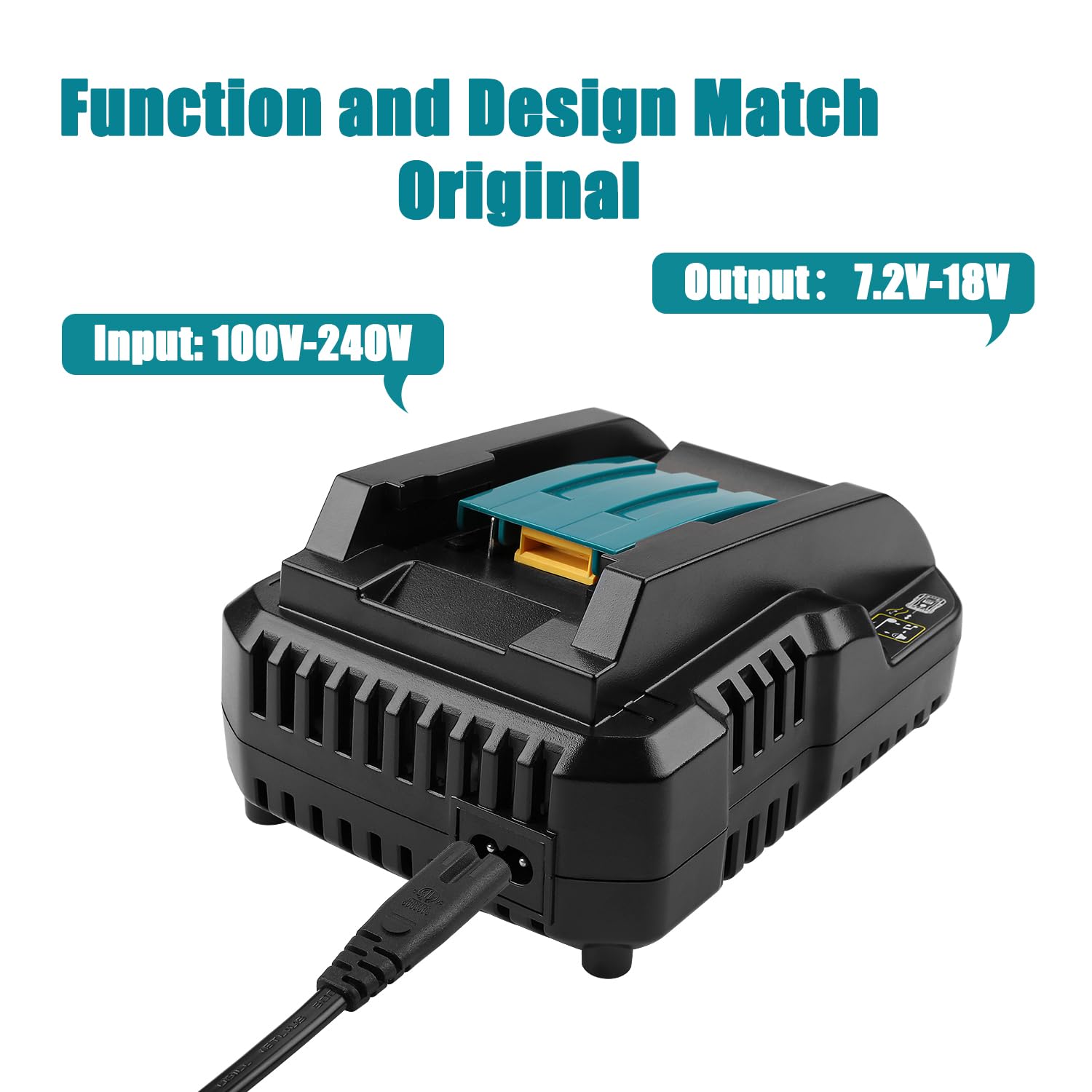 Energup Cargador 18V DC18RA-DC18RC-DC18RD-DC18SF y BL1430-BL1415-BL1850-BL1840-BL1830 para Makita