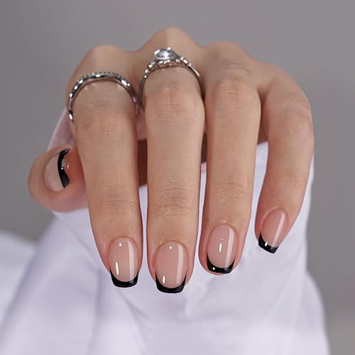French Tip Press On Nails - BTArtbox Jelly Square Fake