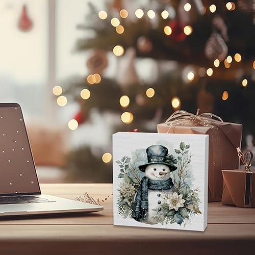 Miniatura 4 de Decoración de Navidad de muñeco de nieve, decoración de invierno, corona de invierno, letrero de muñeco de nieve para el hogar, oficina, escritorio
