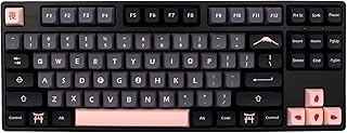 JSJT XDA Keycaps-Night Sakura Keycaps 132 Keys PBT Dye-Sublimation Keycaps with 6.25u/7u Spacebar for 61/64/84/87/96/98/104/108 ANSI Layout Cherry MX Switch Mechanical Keyboard