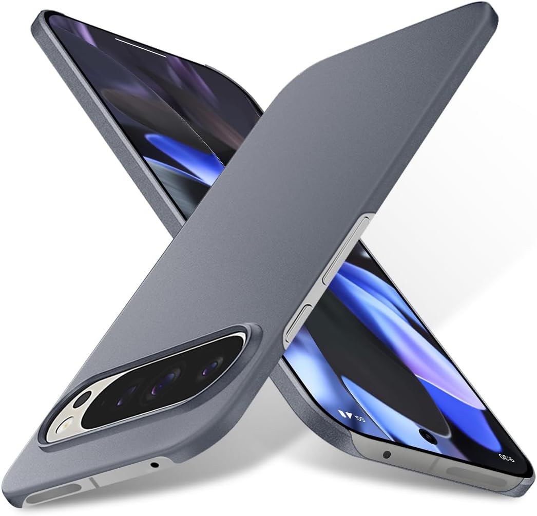 Bastmei for Google Pixel 9 Pro/Pixel 9 Case, Minimalist Phone Cases Extremely Light Ultra-Light Super Slim Thin Camera Protection Hard PC Cover for Pixel 9/9 Pro Matt Case (Gravel Gray)