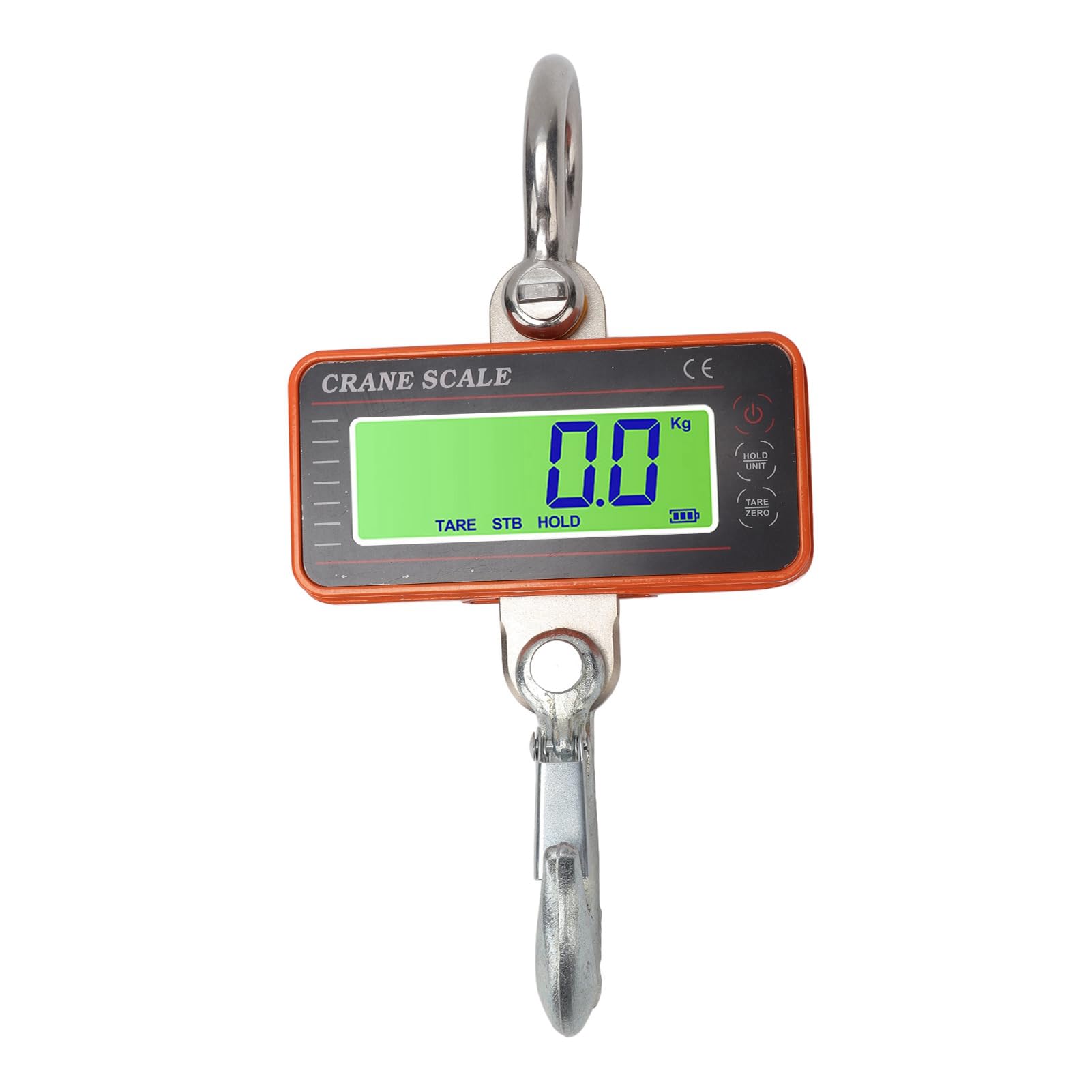 Balance à grue numérique, orange – Capacité de 1 500 kg, balance suspendue robuste avec télécommande sans fil, écran LED et plaque avant en fonte de plastique pulvérisée