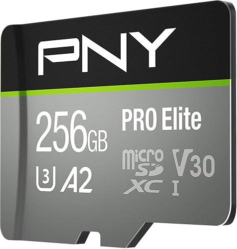 Miniatura 2 de PNY Tarjeta de memoria microSDXC PRO Elite de 256 GB, 100 MBs, U3, V30, A2, 4K UHD, Full HD, UHS-I, micro SD
