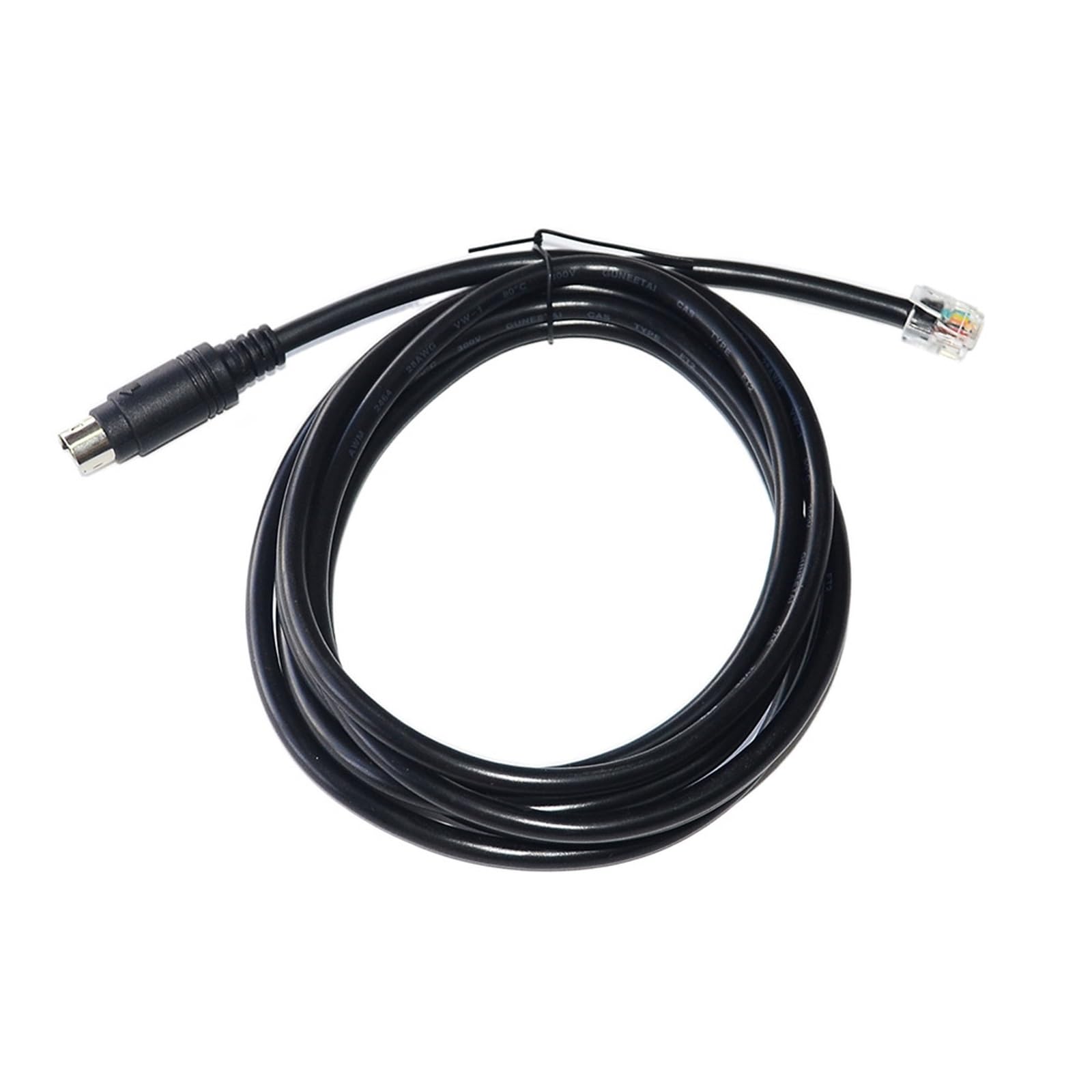 DYLYYDS 2M Mini DIN 6PIN to RJ12 6P6C Connector Cable for FANA Pedals/SHIFTERS to FANA Wheels KABLE PS/2 to RJ12 6PIN Cable(5m)