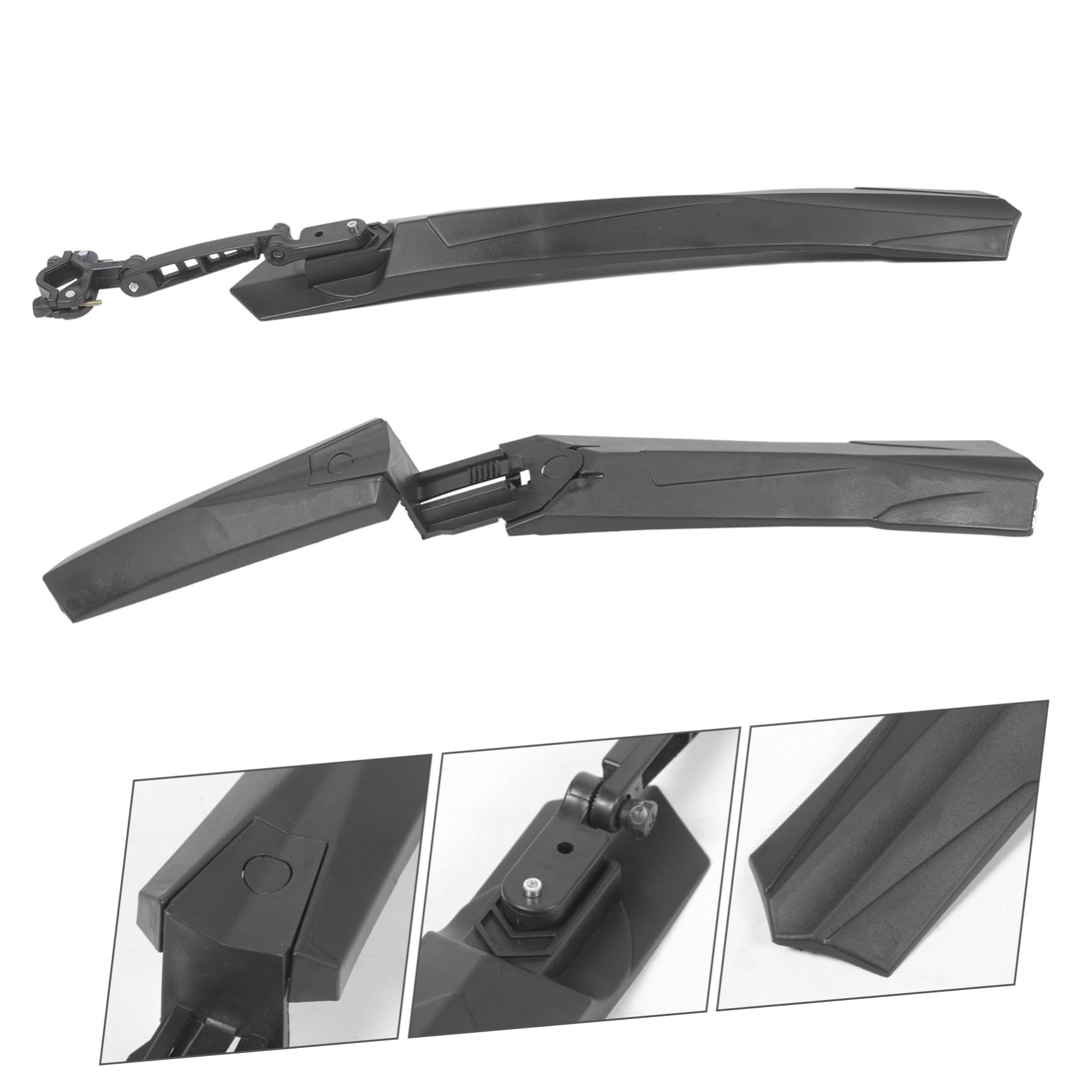 BESPORTBLE Garde-Boue Avant et arrière VTT Garde Boue vélo protecteurs Scooter décalcomanies de vélo de Montagne Garde-Boue Solide Garde-Boue Anti-éclaboussures Plastique Black