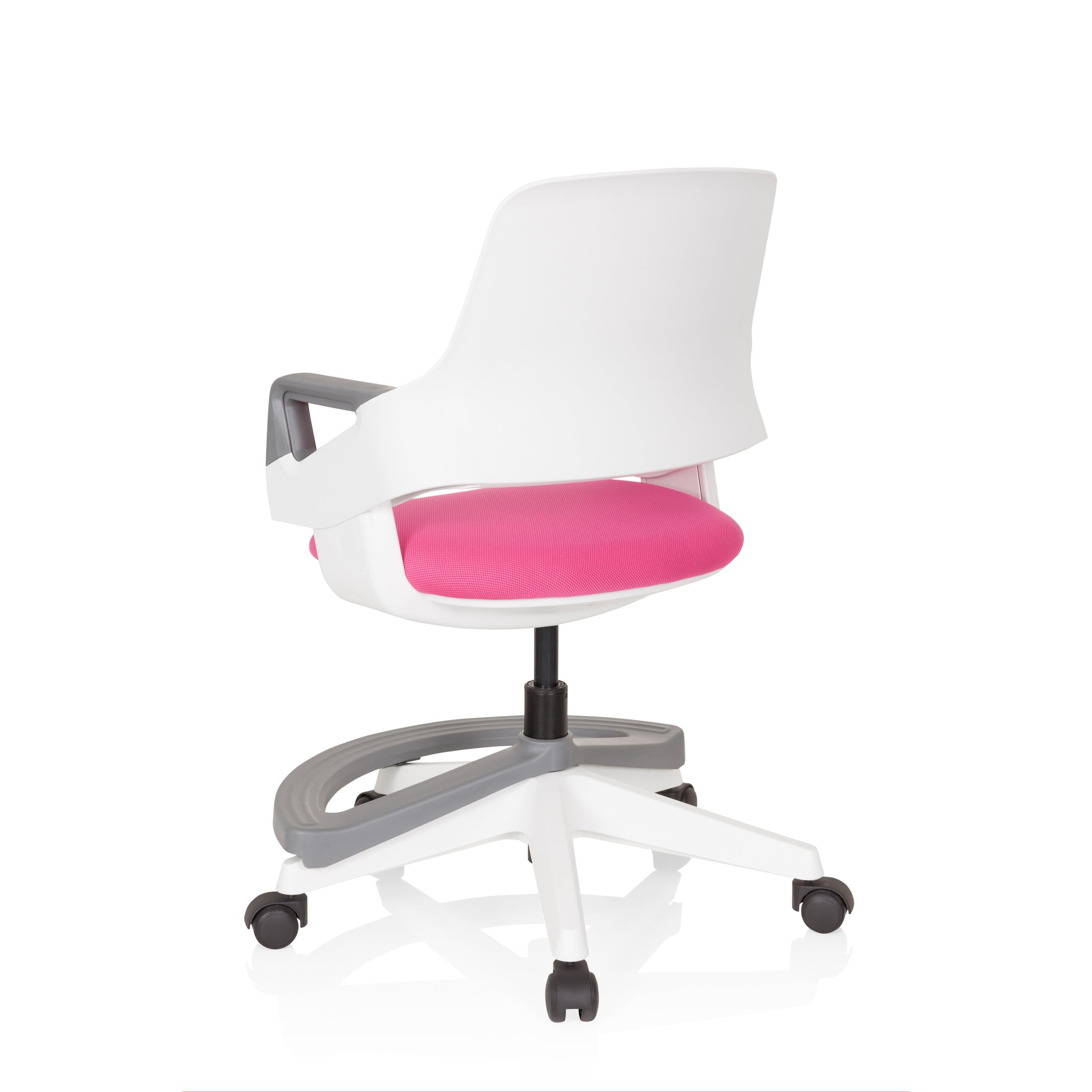 hjh OFFICE Kinder- & Jugendstuhl Kid Flex – Mitwachsender Drehstuhl mit Verstellbarer Rückenlehne, individuell anpassbar, 4–14 Jahre, Rosa