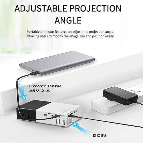 Miniatura 6 de Mini proyector proyector 1080 p HD mini proyector de niño negro blanco proyector para videos proyectores