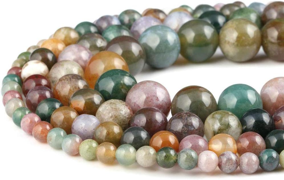 3mm Natural Indian Agate Beads Round Gemstone Loose Beads for Jewellery Making (125-130pcs/strand)