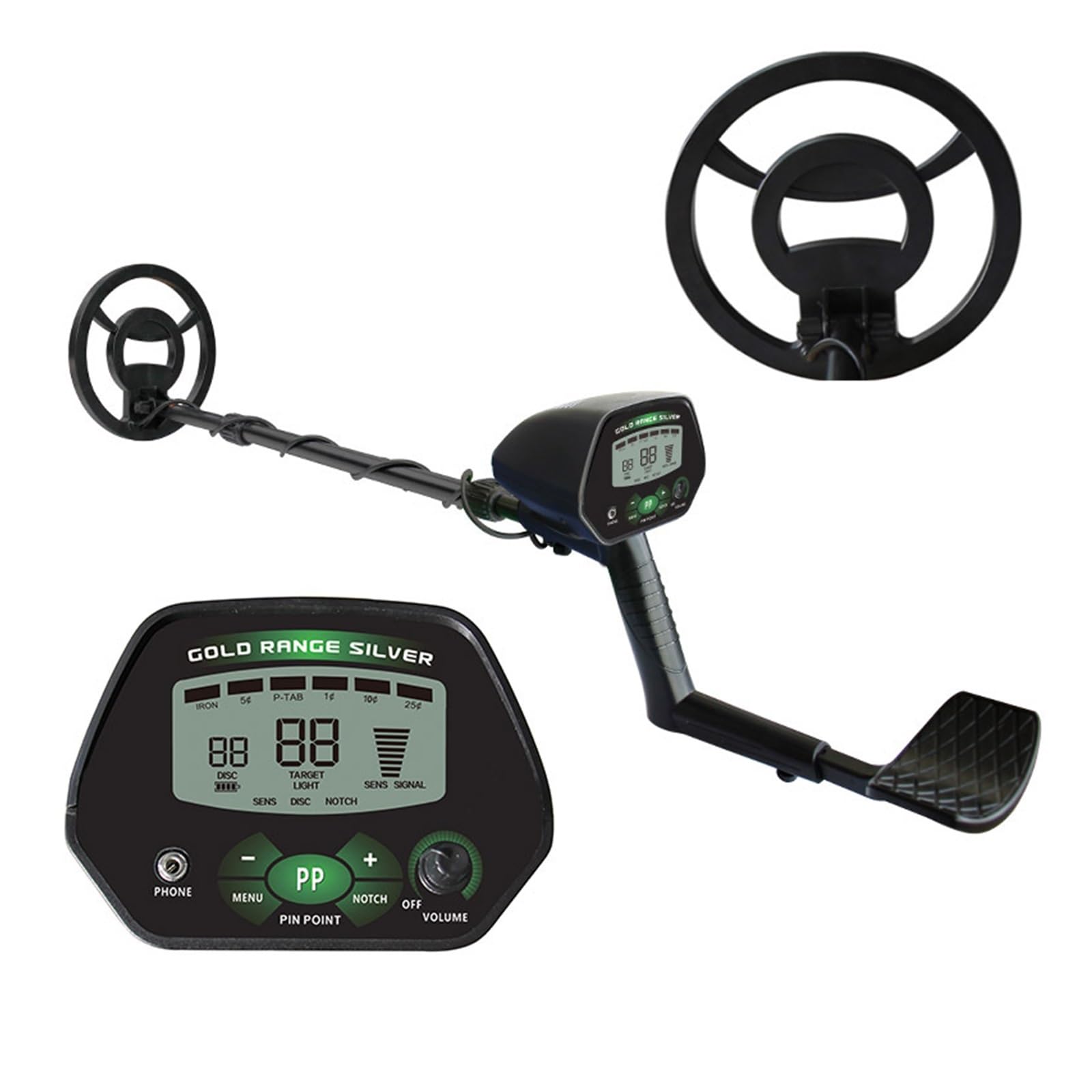 Metal Detector, MD-4090 Professional Metal Detector Underground Gold Detector High Accuracy Metal Finder Waterproof Search Coil Seeker Treasure