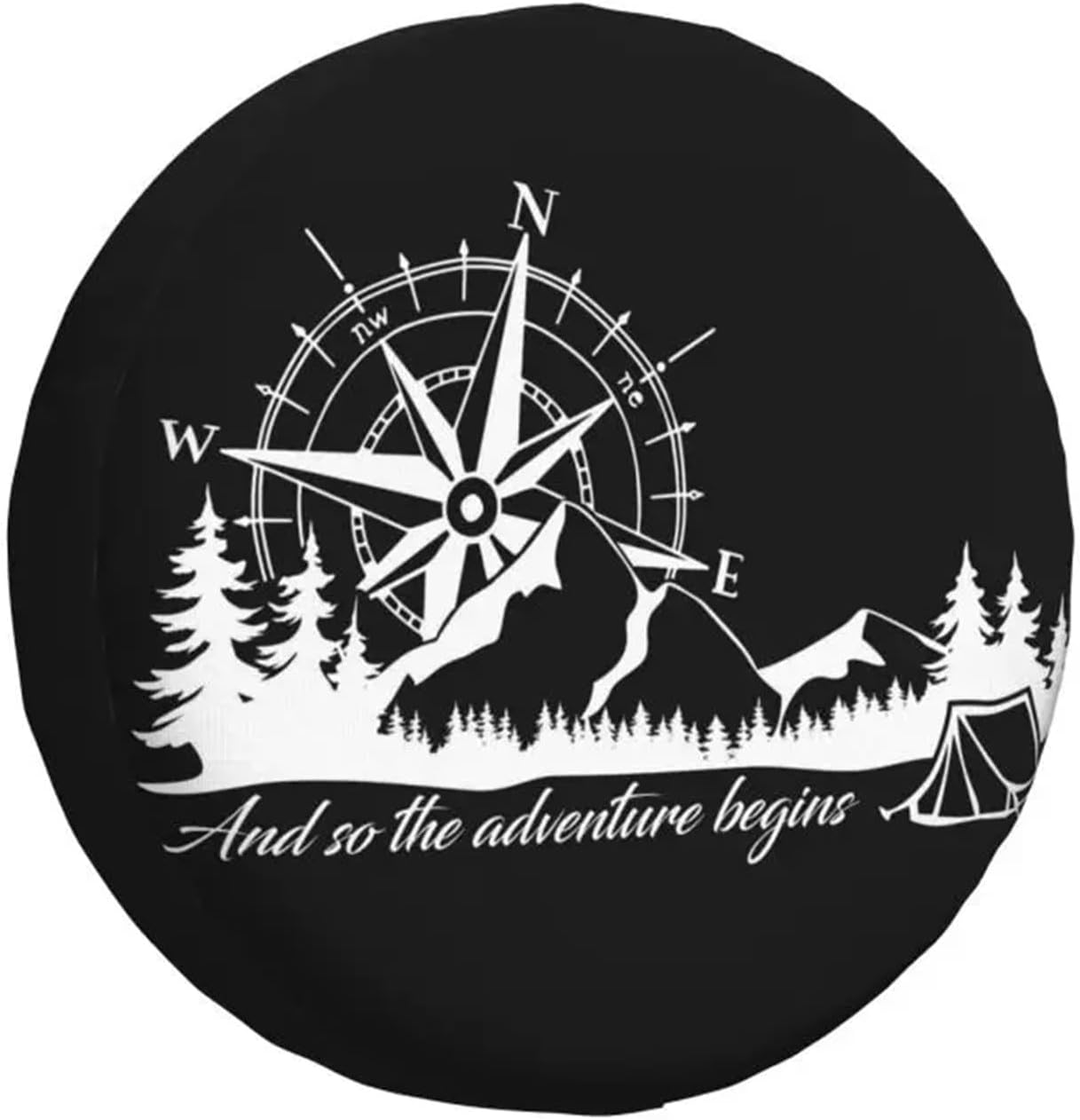 Mountains Spare Tire Cover fo RV Camper Car Wheel Protector Covers 14" 15" 16" 17" Inch for Trailer RV SUV All Vehicle(Type 12,16 inch)
