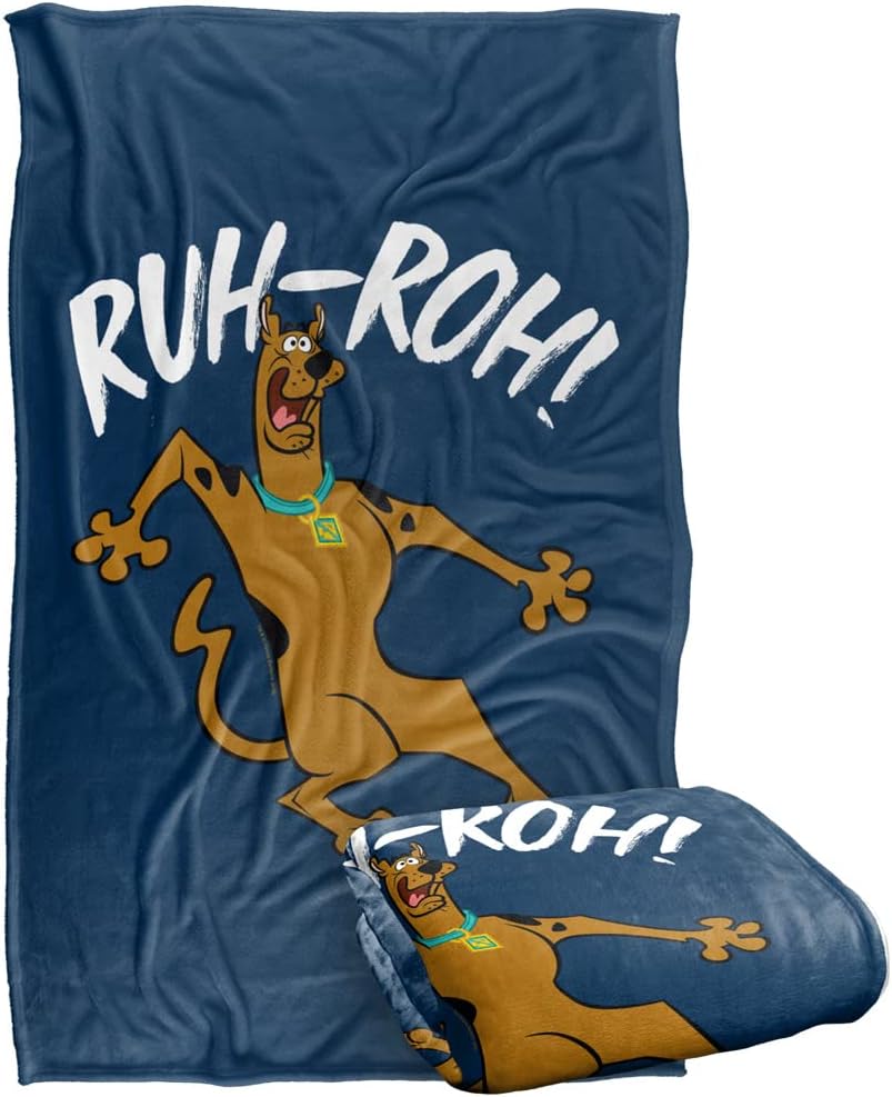 Scooby Doo Ruh Roh Silky Touch Super Soft Throw Blanket 36" x 58",Ruh Roh
