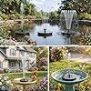 AMZtime Solar Fountain for Bird Bath, New Upgrade Mini Solar Fountain Pump, Free Standing Solar Powered Water Pump for Garden, Outdoor, Fish Tank, Pond and Pool #2