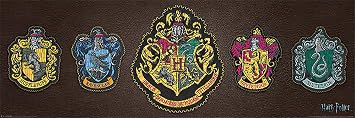 Harry Potter - Mini Door Movie Poster/Print Hogwarts House Crets Size 36 inches x 12 inches