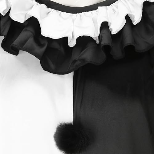 Miniatura 6 de Disfraz de terrifier para hombre, disfraz de payaso asesino blanco y negro, sombrero para Halloween