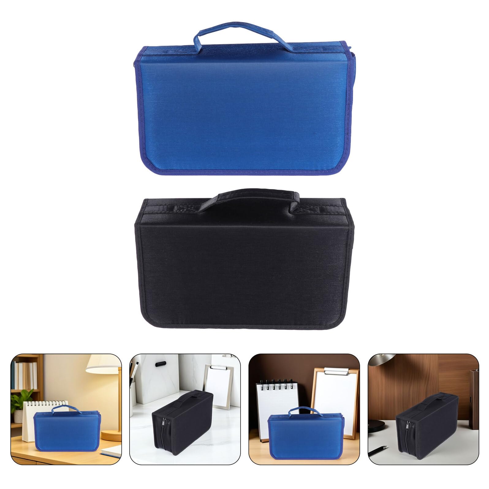 Custodia per Dischi CD/Dvd 2 Pezzi Capacità 128 Supporti Organizer per Custodie Trasparente Porta CD da Viaggio Resistente per Casa Ufficio e Auto