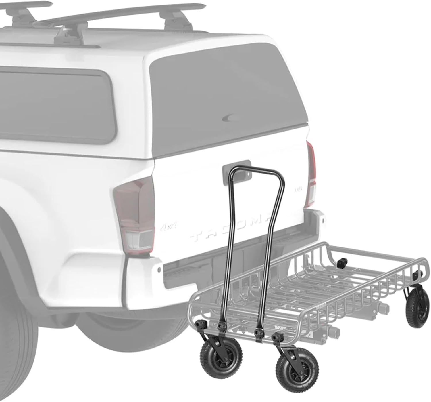 Yakima EXO WarriorWheels Sturdy Heavy Duty Cargo Basket Cart Kit Connects to the EXO GearWarrior Roll up to 110 Pounds with Easy to Grab Handle, Black