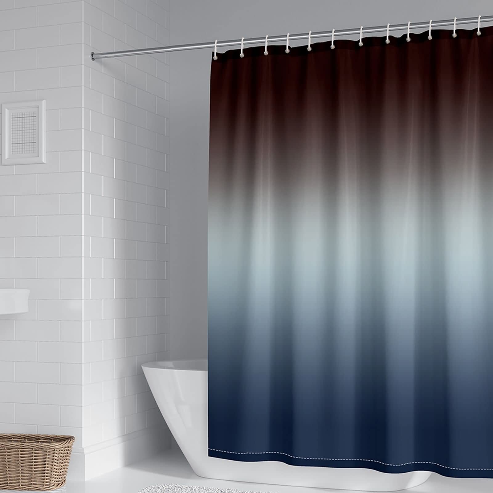 Rideau de douche 180x200cm anti moisissure en polyester dégradé de couleur