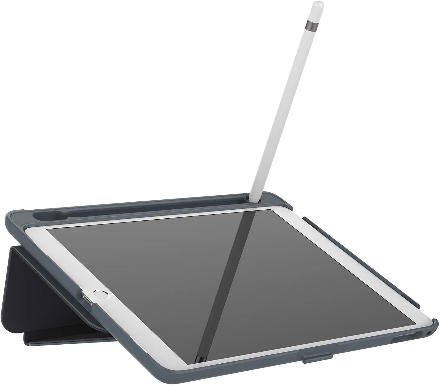 Speck Products StyleFolio Pencil Case and Stand for 9.7-inch iPad Pro, 77643-6387, Stormy Grey/Slate Grey