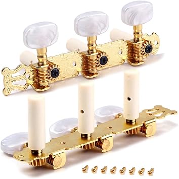 Alnicov 2Pcs Guitar Tuners Classical Guitar Tuners Tuning Pegs Keys Machine Heads