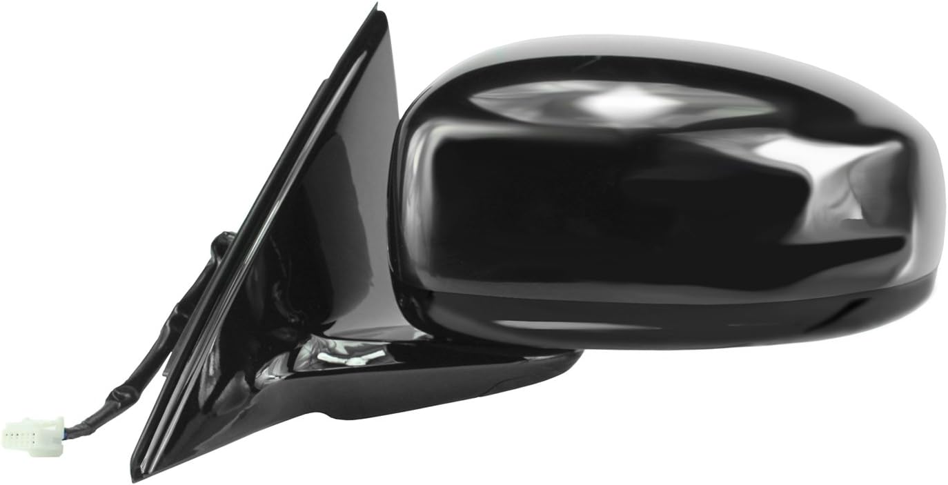 Fit System - 68602N Driver Side Mirror for Infiniti G35 Sedan, G35x Sedan, Black w/PTM Cover, w/o Memory, Foldaway, Heated Power