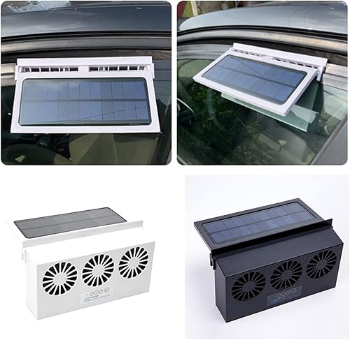 Miniatura 7 de Ventilador de escape de automóvil de energía solar, ventilador de escape de ventana de automóvil, ventilador de ventilación automática, ventilador
