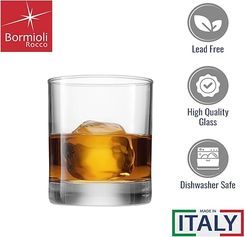 Miniatura 4 de Bormioli Rocco Cortina Drinking Glasses, Set of 6 - Small (8.5 Oz) Clear Tumblers for Water, Whiskey & Cocktails - Durable Everyday Drinkware for