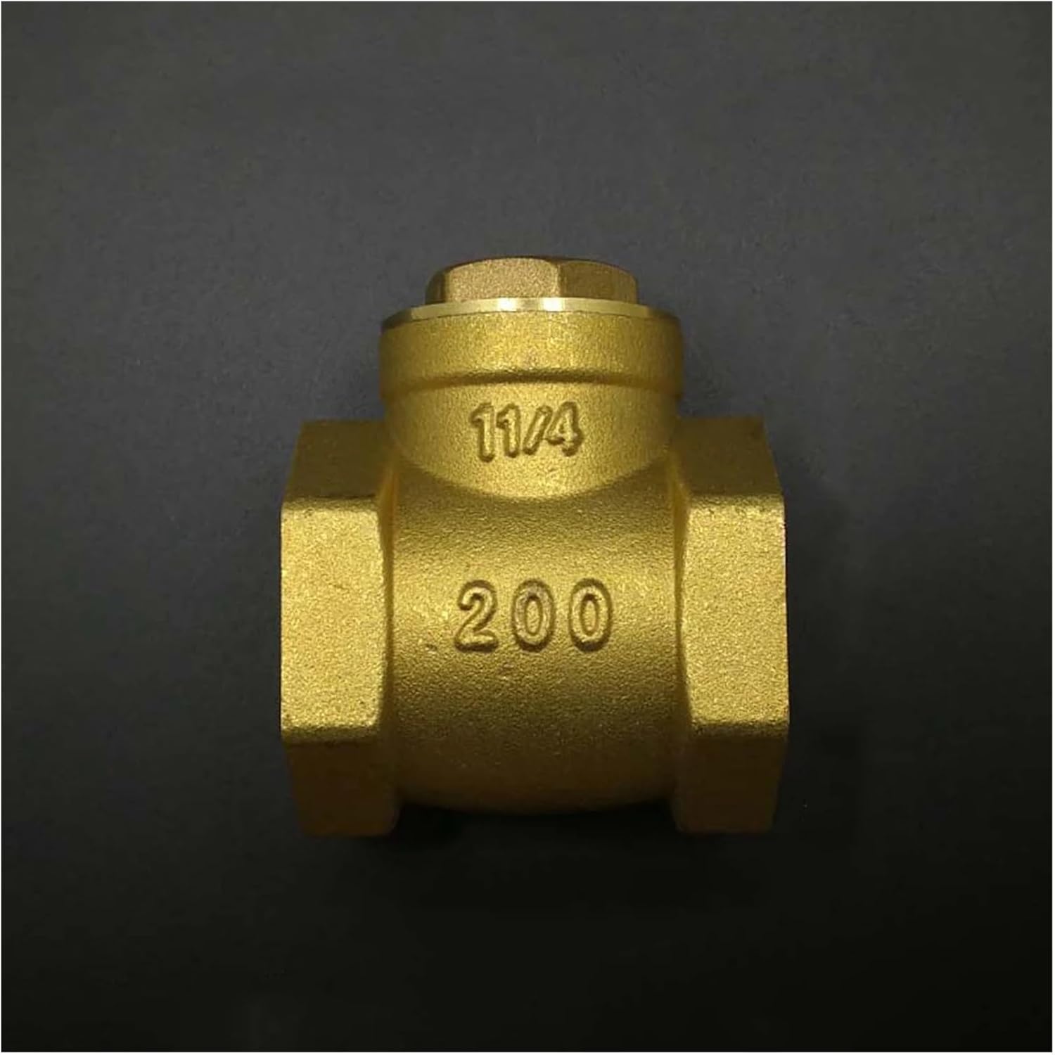 DN32 G1-1/4インチ BSPP メススレッド 真鍮 スイングチェックバルブ ワンウェイ