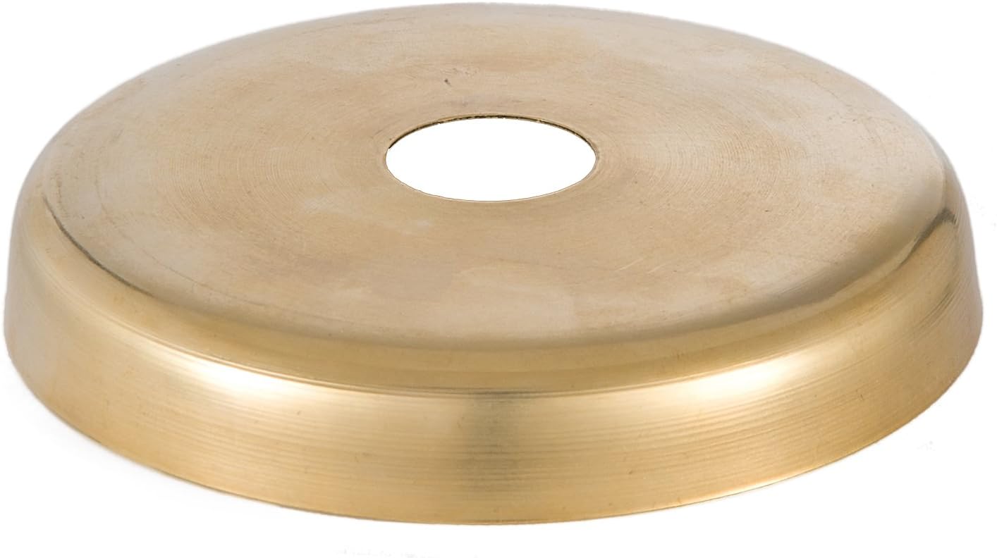 B&P Lamp® Unfinished Brass Disc Shape Screw Collar Ceiling Light Canopy Plate