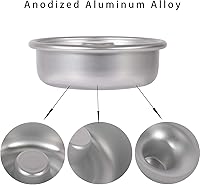 Vista 3 de Kslong 10 moldes individuales para donas, aleación de aluminio anodizado resistente, antiadherente, molde de pastel de dona, herramientas