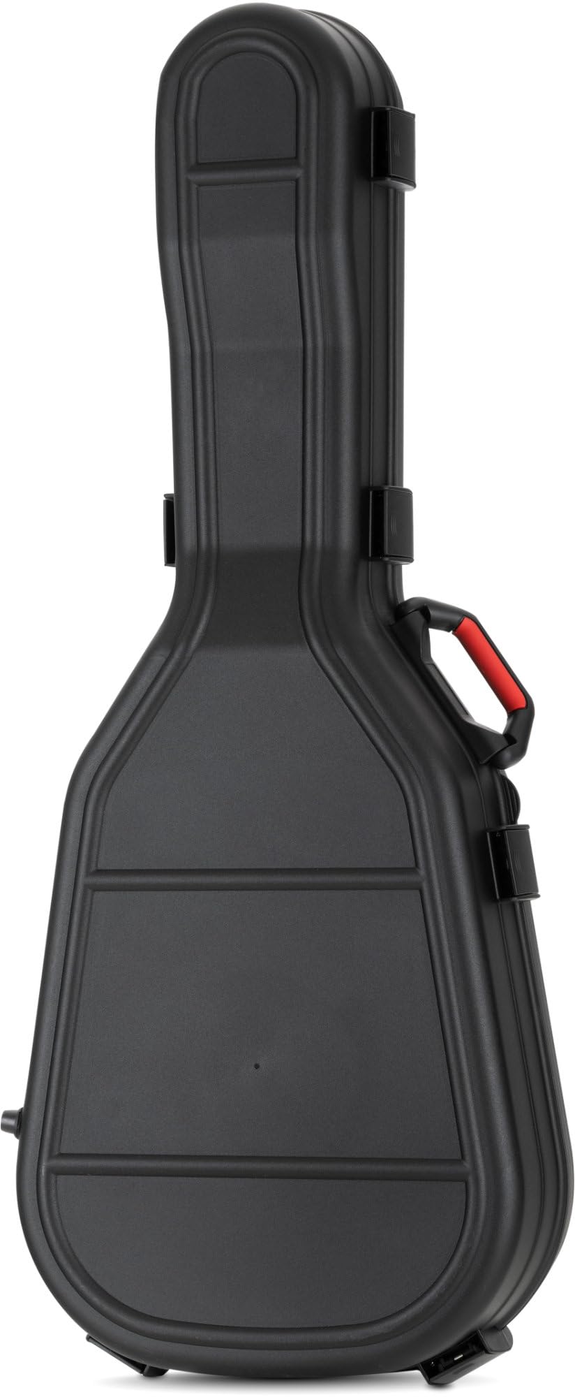 Shaman WGPC-4122BK Westerngitarren Case - Aus stabilem Polypropylen - mit schwarzem Plüsch ausgekleidet - 6 Schnappschlösser - Passend für alle gängigen Gitarren-Größen bis 16,5" Breite - Schwarz