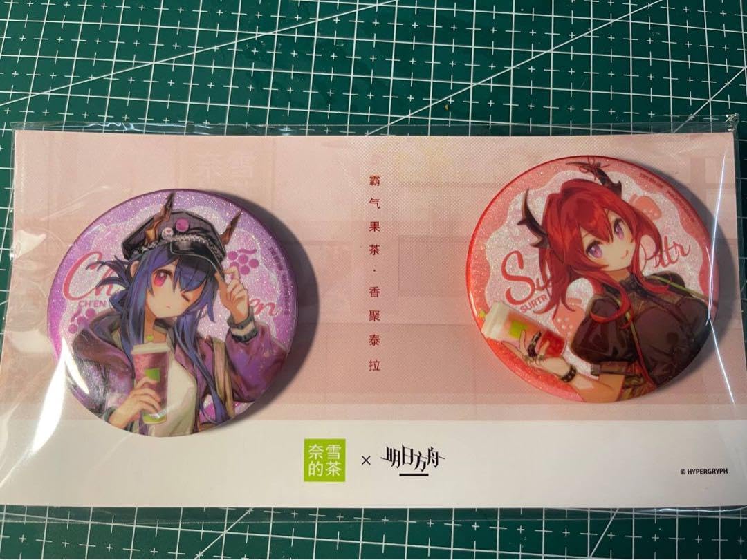 アークナイツ　奈雪的茶　アーミヤ　缶バッジ アークナイツ 中国限定 奈雪的茶 コラボ スルト&チェン（陳）缶バッジ
