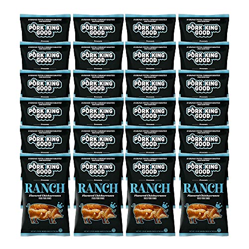 Pork King Good Ranch Pork Rinds (Chicharrones) (24 Pack) Keto Snacks - Thumbnail 3