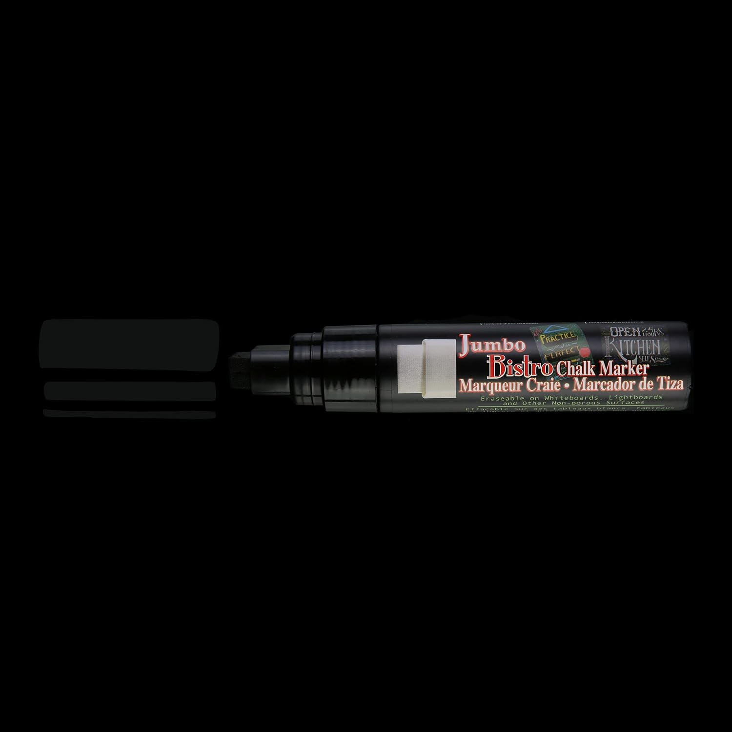 481-C-1 Marvy Jumbo Broad Point Tip Bistro Chalk Marker, Bla