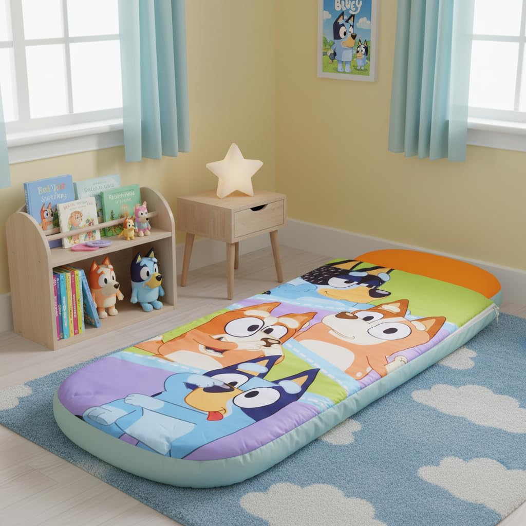 Bluey Matelas Gonflable Officiel ReadyBed pour Enfants avec Pompe